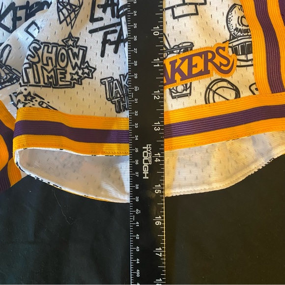 🏀Mitchell & Ness O’Neal LA Lakers NBA Doodle Jersey Short Set Med Retails $225 - Picture 13 of 16